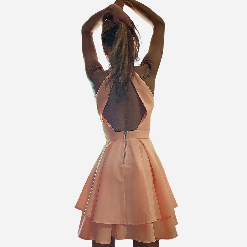 Lulus High Neck Skater Dress